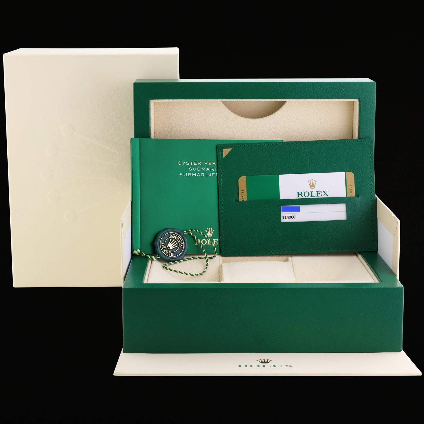 MINT 2019 PAPERS Rolex Submariner No Date 114060 LN Steel Black Ceramic Watch Box