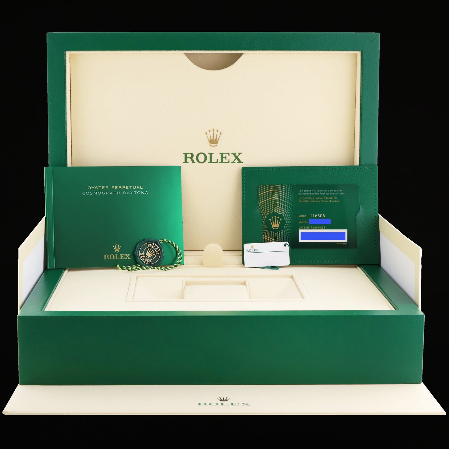2022 NEW PAPERS Rolex Daytona 116506 Platinum Glacier Blue 40mm Watch Box