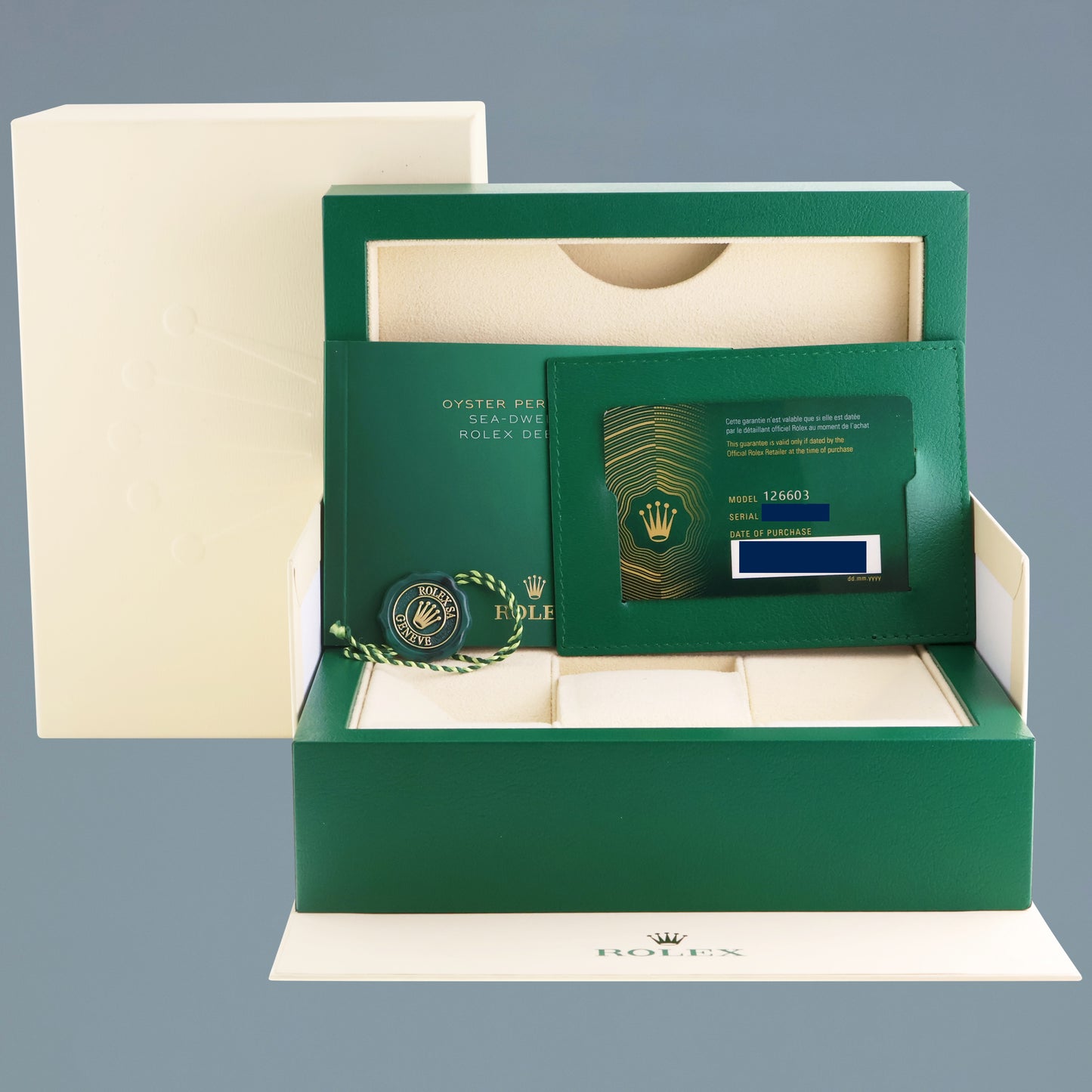 2022 NEW PAPERS Rolex 126603 Sea-Dweller 43mm Two-Tone Yellow Gold Steel Watch