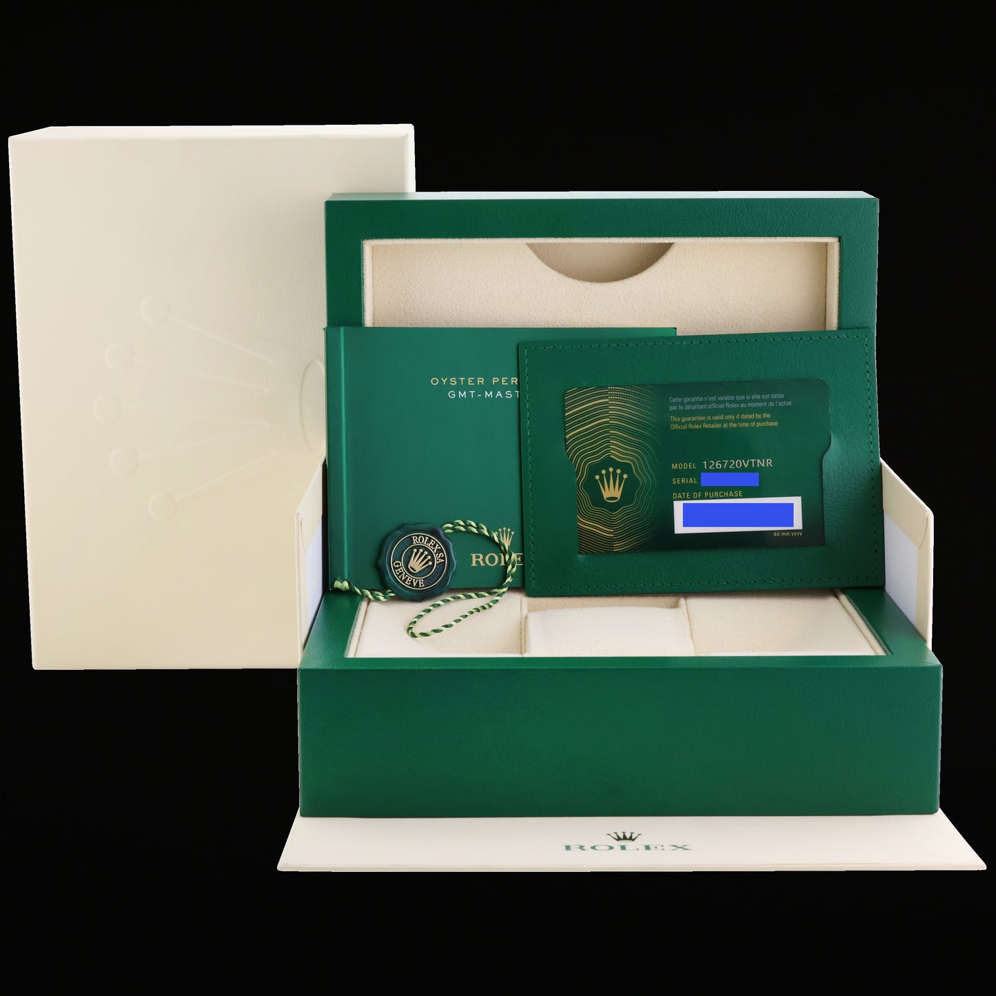 2025 NEW PAPERS Rolex GMT-Master II SPRITE Green Black Oyster Steel 126720 VTNR Watch