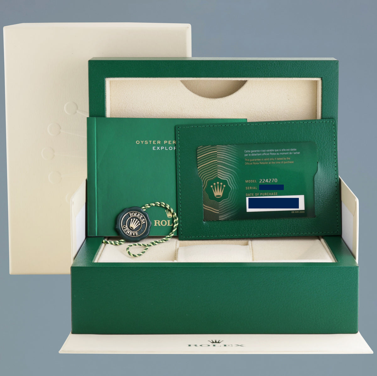 2025 NEW PAPERS Rolex 224270 Explorer Black Arabic Dial Steel 40mm Oyster Watch Box