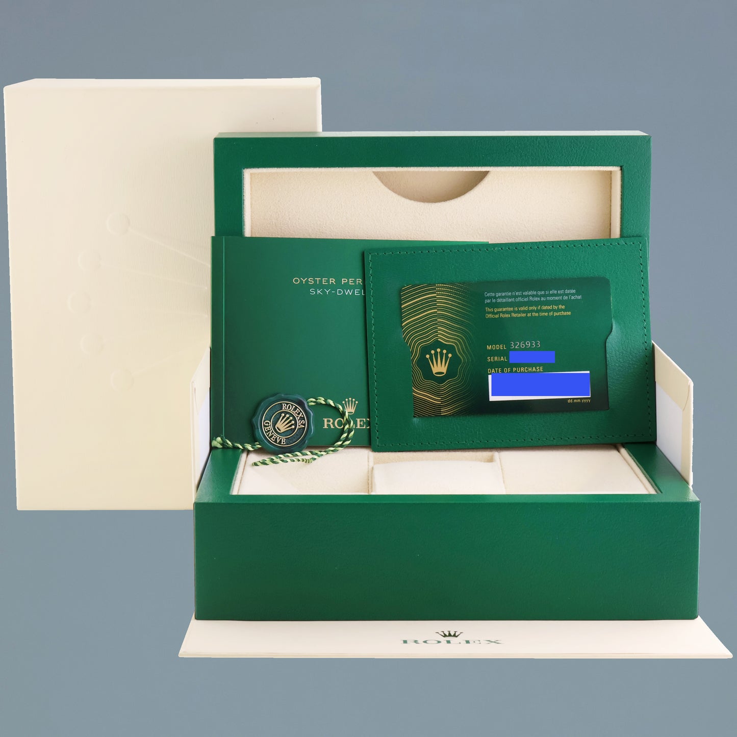 2021 NEW PAPERS Rolex 326933 Sky-Dweller 42mm White Dial Two Tone Steel Gold Jubilee Watch