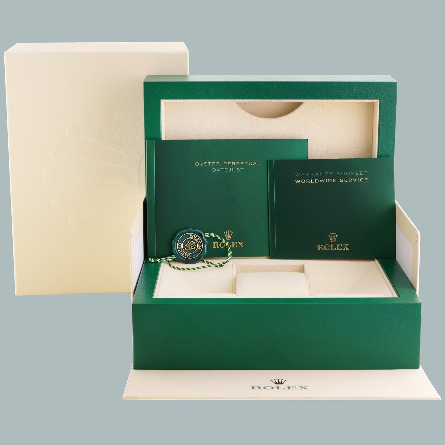 STICKERS NEW Rolex Datejust 2 Wimbledon 116333 Two-Tone Yellow Gold Oyster Watch Box