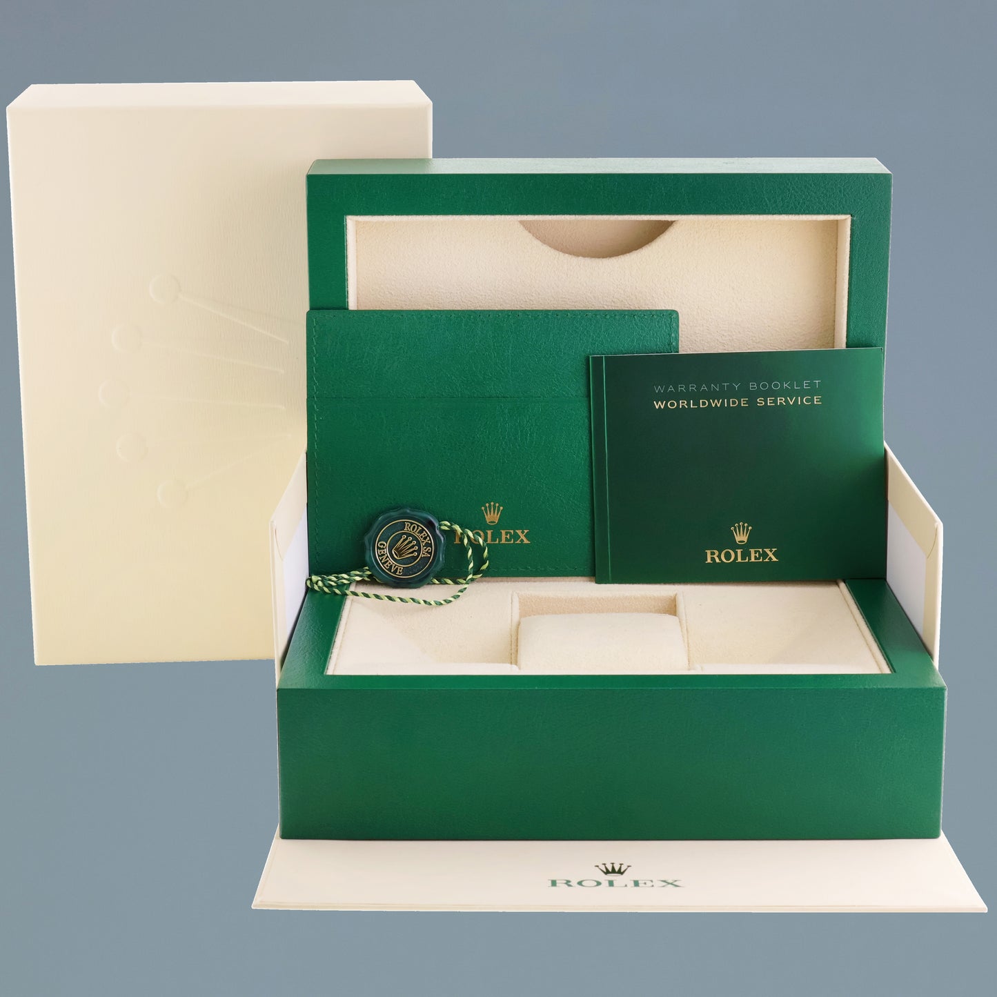 MINT 2019 Rolex Milgauss Blue Anniversary Green 116400GV Steel 40mm Watch Box