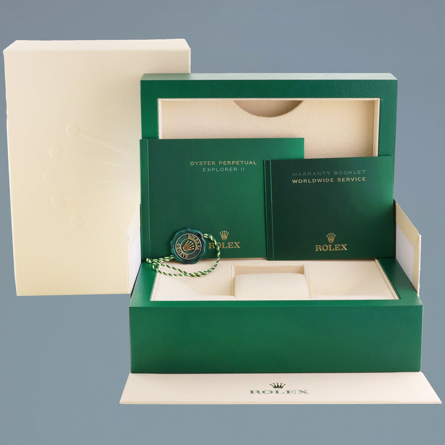 MINT Rolex 216570 Explorer II 42mm Black Dial Steel Oyster Watch Box