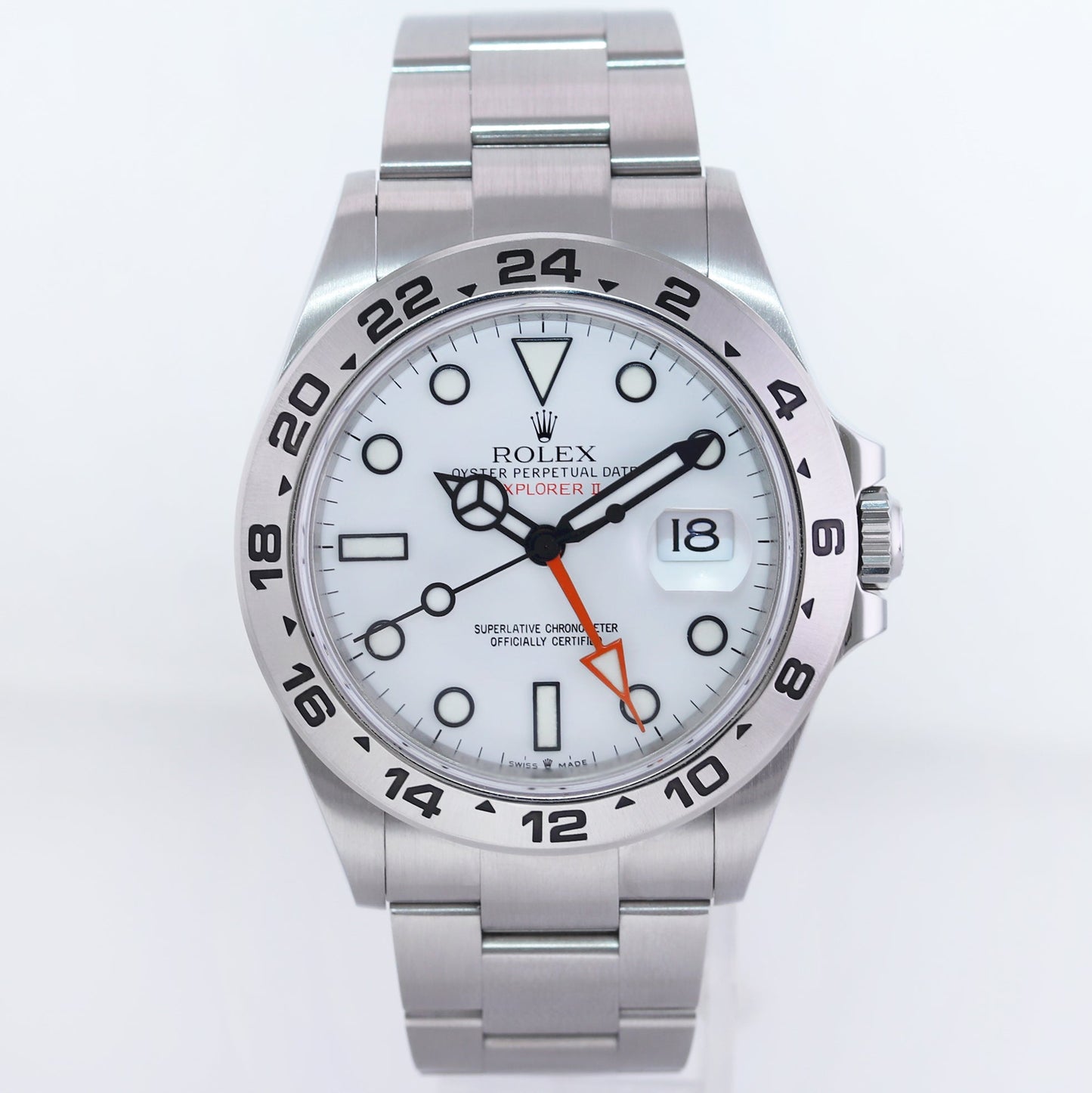 MINT 2023 Rolex Explorer 2 II 42mm 226570 White Steel Date Stainless Steel Watch