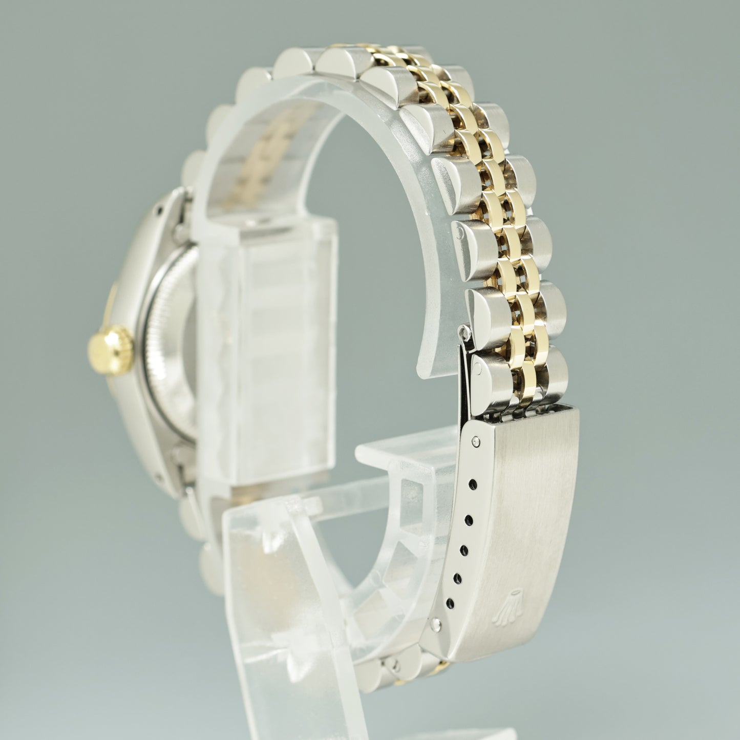 Diamond Pearl Ladies Rolex DateJust 26mm 69173 Two Tone Gold Steel Jubilee Watch Box