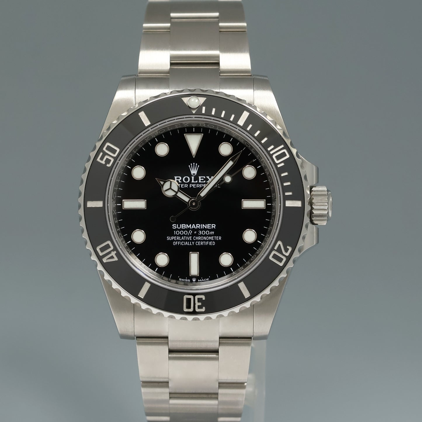 MINT 2023 Rolex Submariner 41mm Black Ceramic Steel 124060LN No Date Watch Box