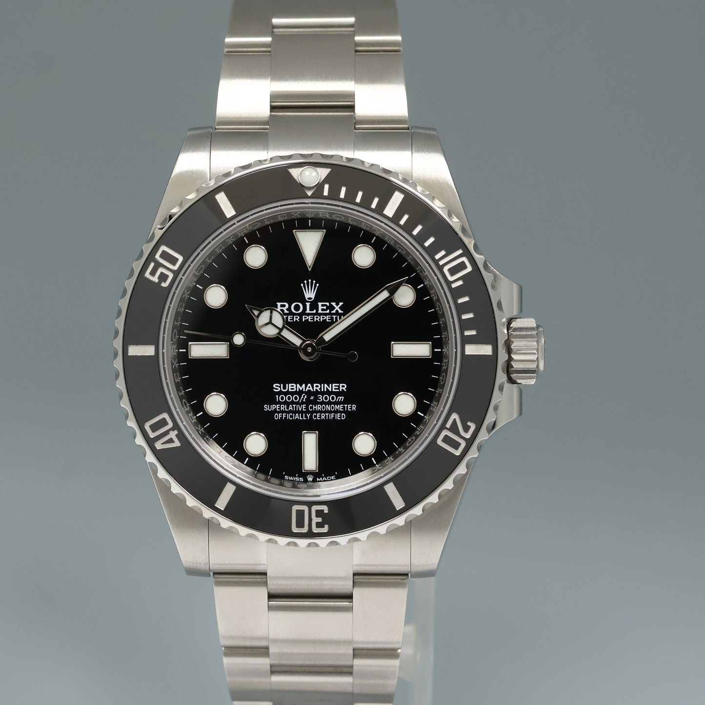 2024 NEW PAPERS Rolex Submariner 41mm Black Ceramic 124060LN No Date Watch Box