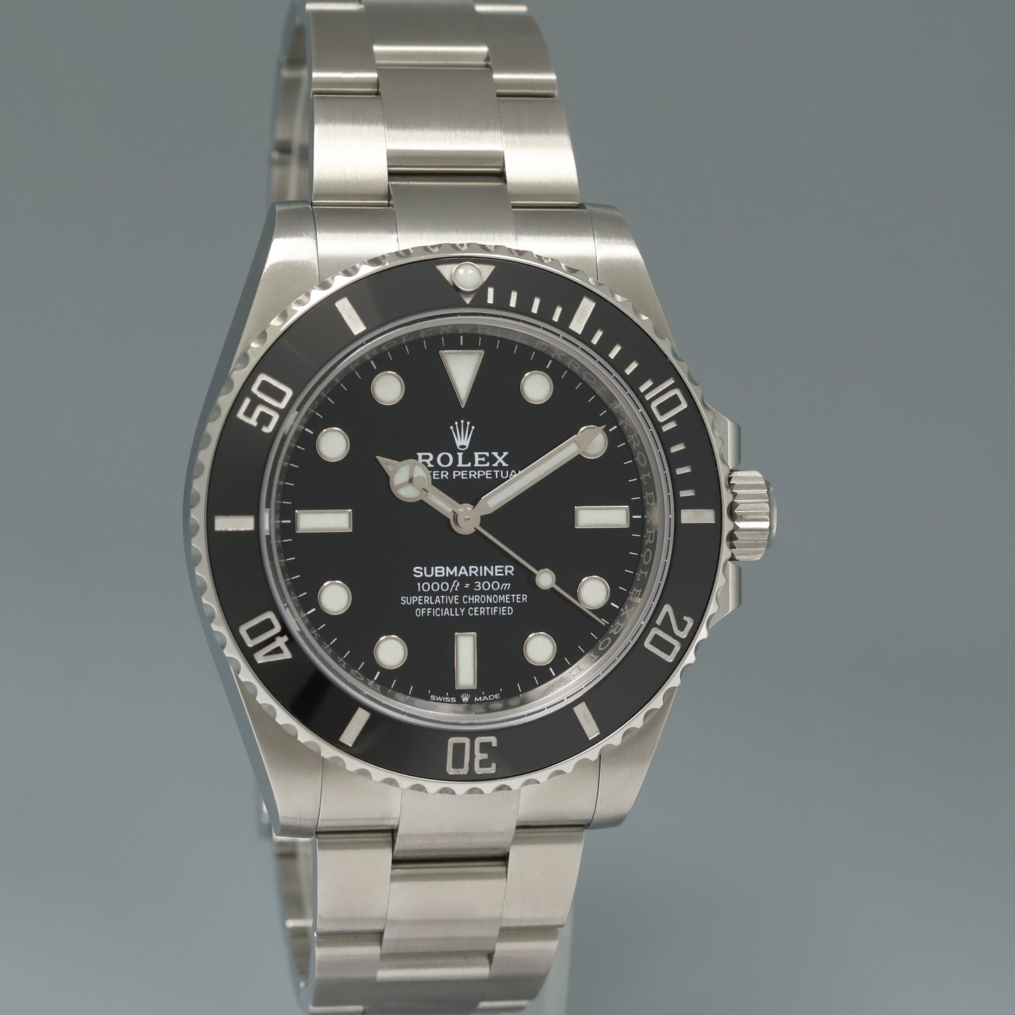 2024 NEW PAPERS Rolex Submariner 41mm Black Ceramic 124060LN No Date Watch Box