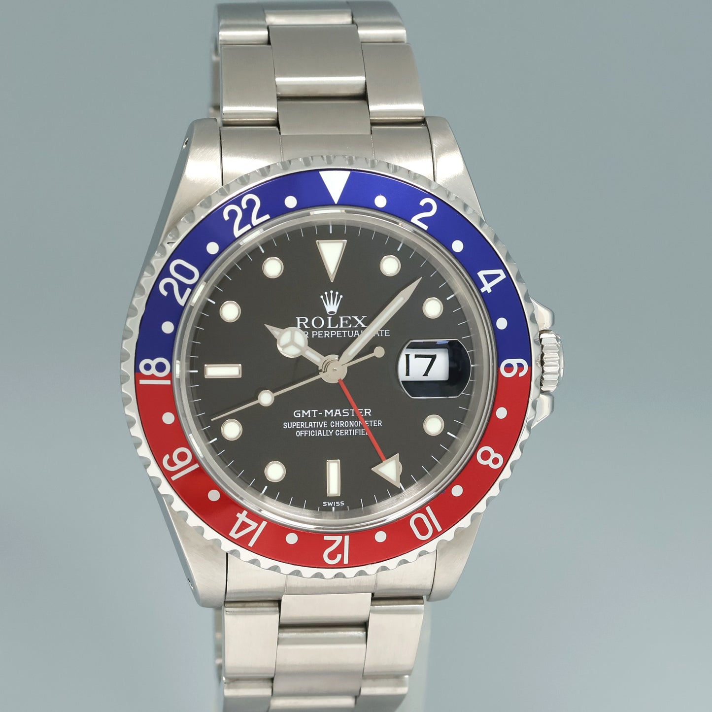 MINT Rolex GMT-Master Pepsi 40mm Blue Red 40mm Steel 16700 Watch Box