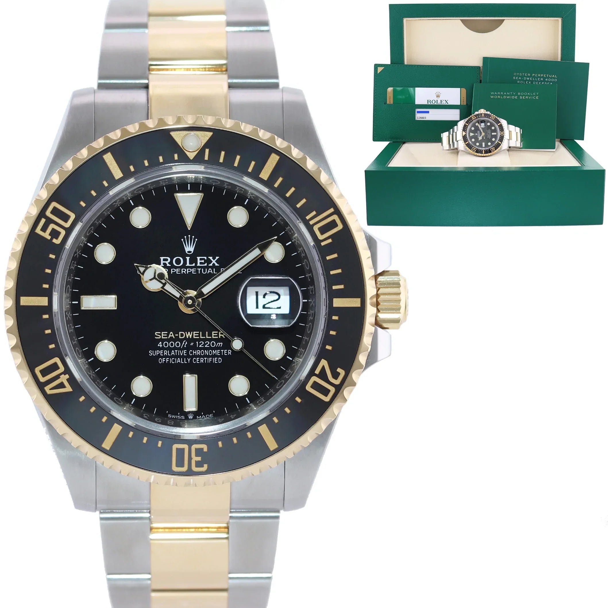 2019 rolex sea dweller two tone clearance