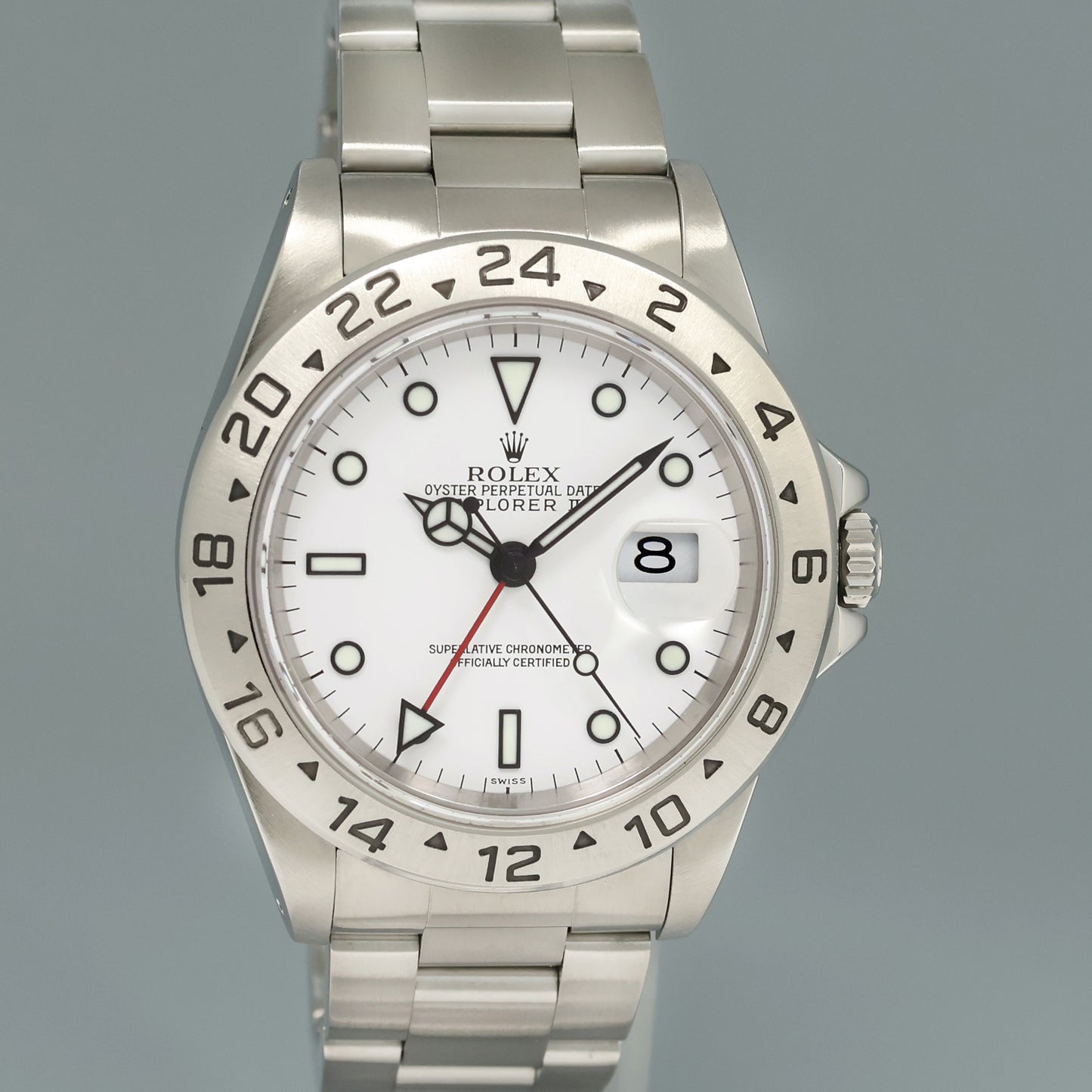 RSC PAPERS 1999 MINT Rolex Explorer II White 16570 40mm Polar Swiss Only Watch Box