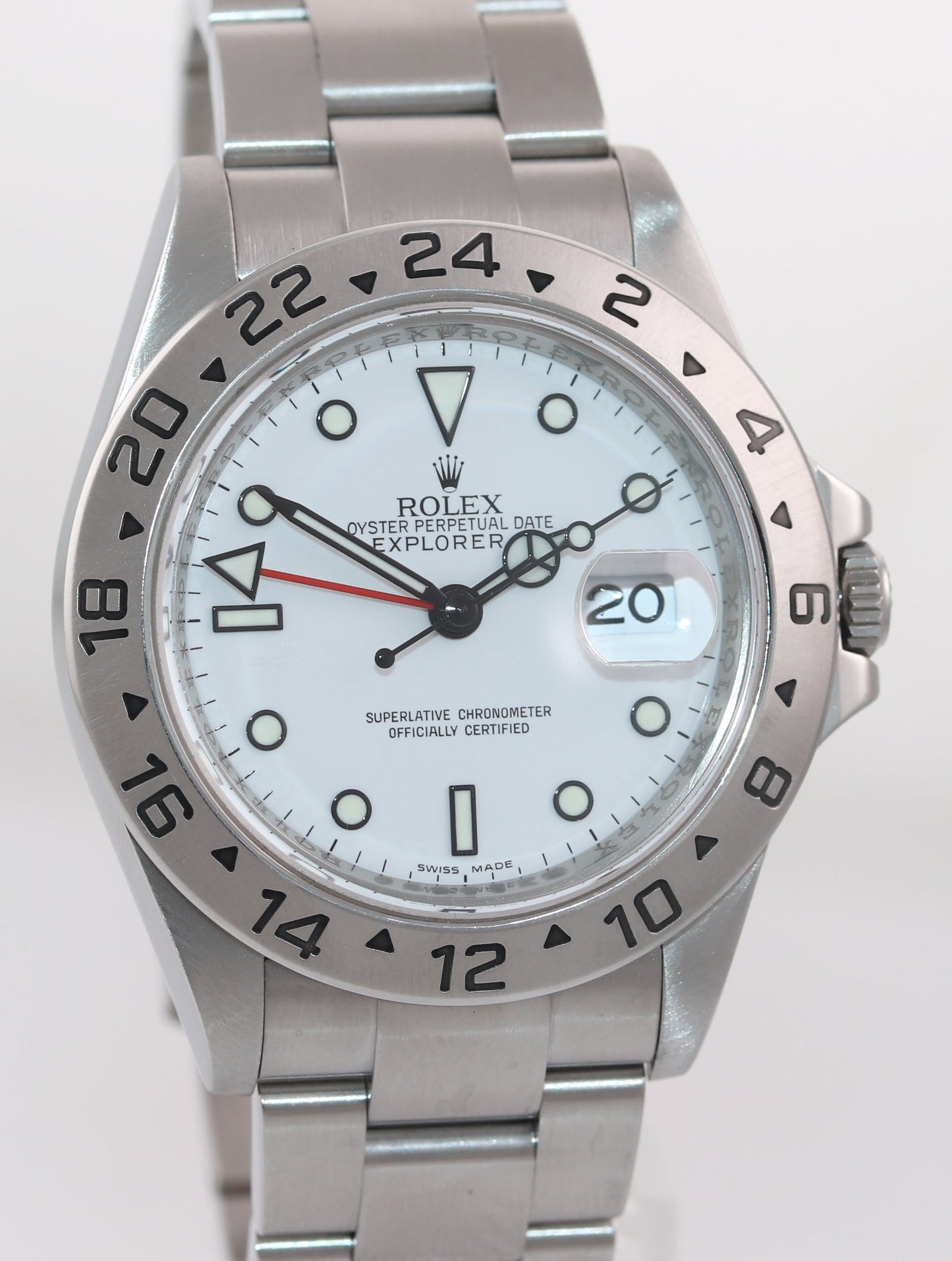 2011 PAPERS Rolex Explorer II 16570 Polar White Dial Steel 40mm 3186 Watch Box