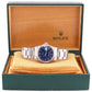 Vintage Rolex Date 1500 Steel Blue Dial 34mm Oyster Perpetual Watch Box