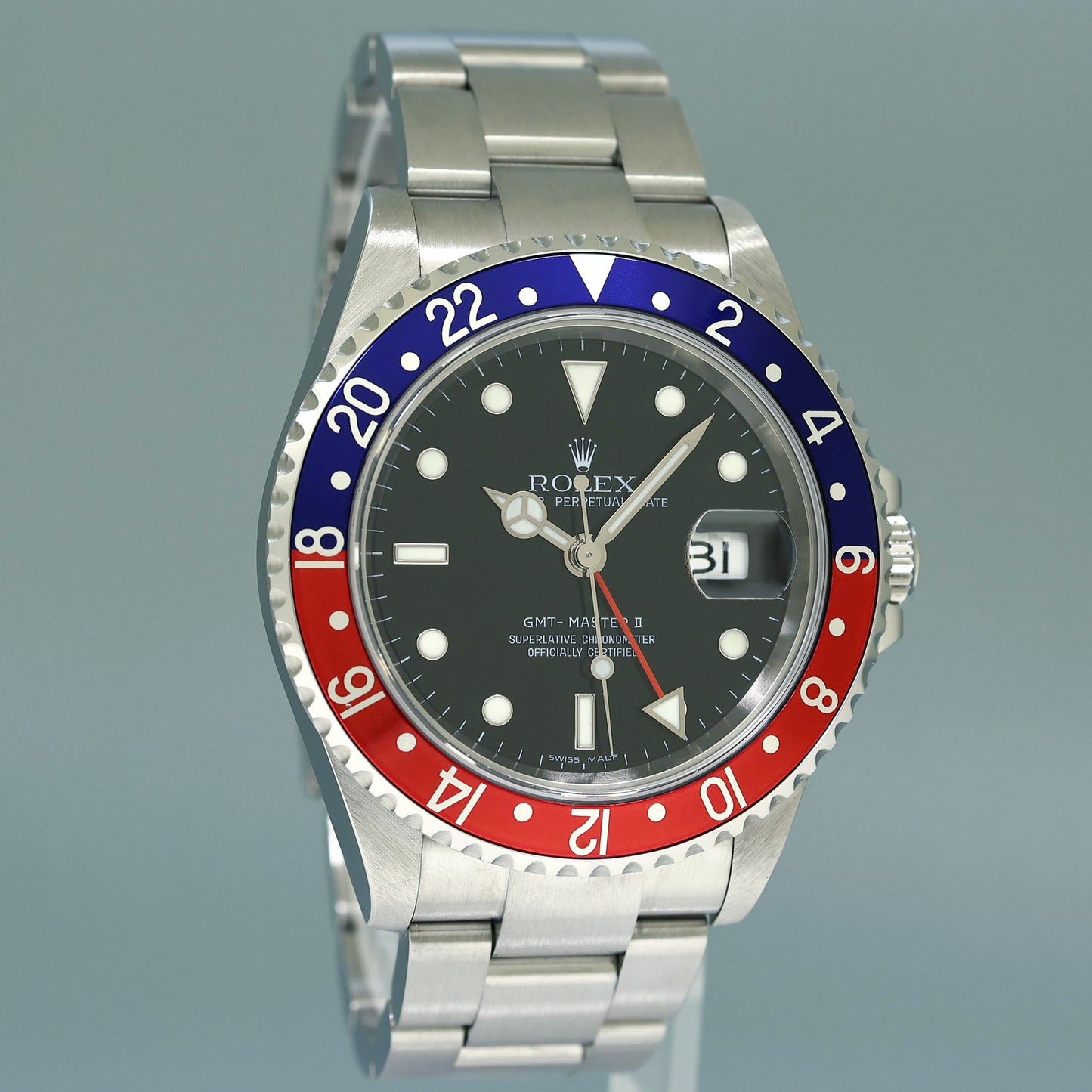 PAPERS 2010 Rolex GMT-Master II 16710 PEPSI Steel Blue Error Stick 3185 Watch Box