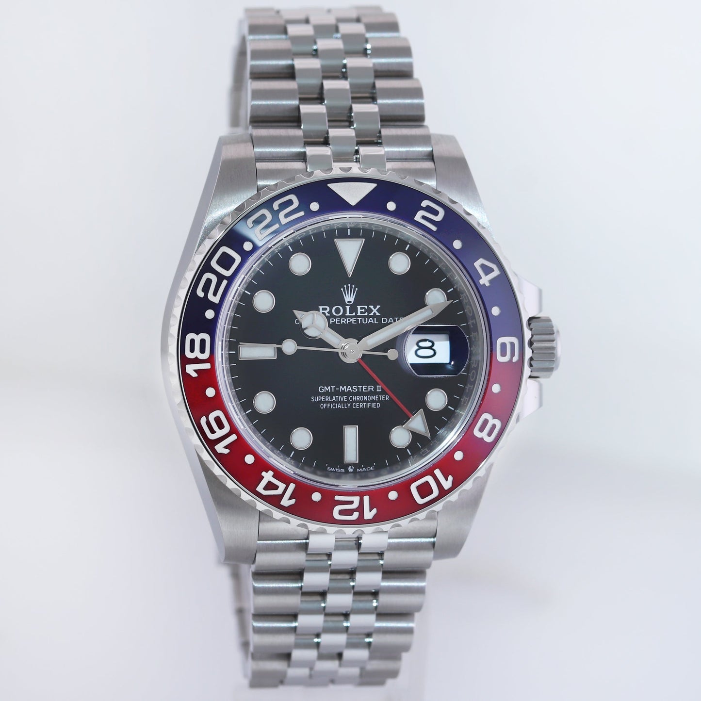 MINT 2019 PAPERS Rolex GMT Master II PEPSI Red Blue Jubilee Ceramic 126710 BLRO Watch
