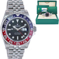 MINT 2019 PAPERS Rolex GMT Master II PEPSI Red Blue Jubilee Ceramic 126710 BLRO Watch