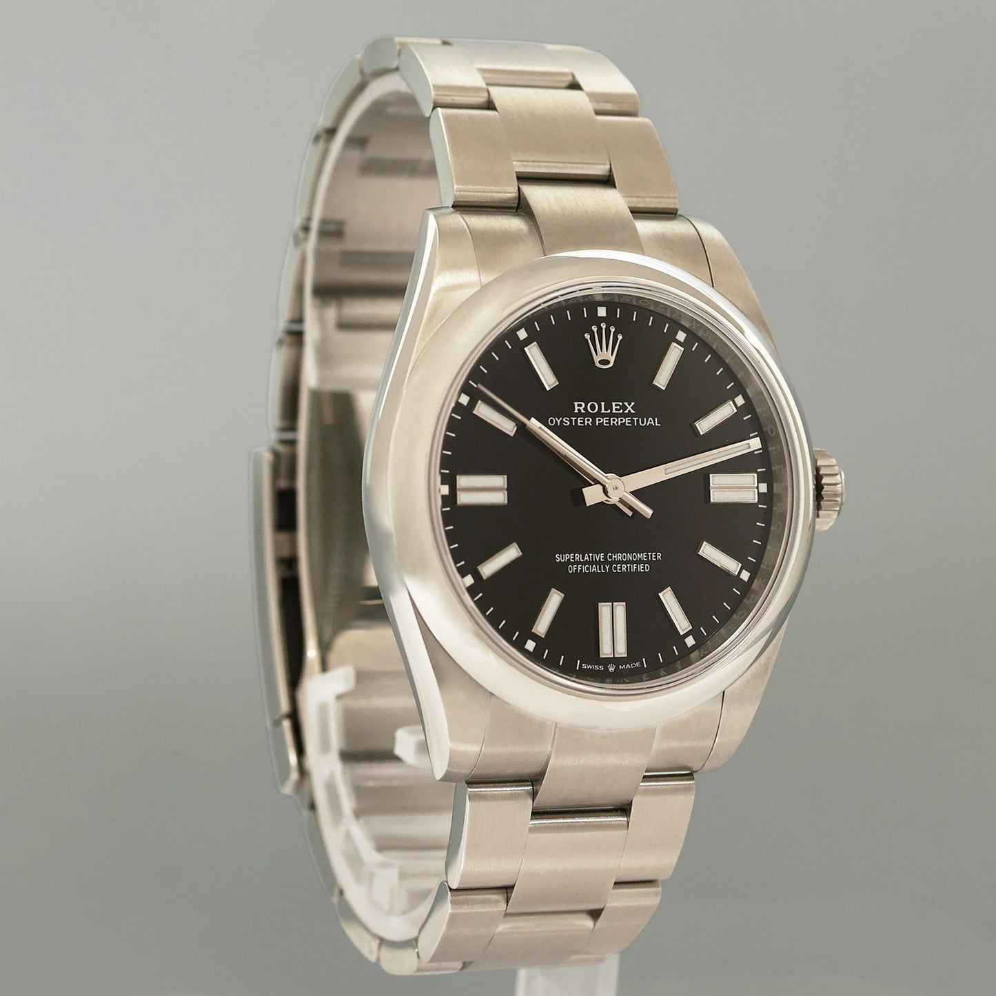 Sept 2025 NEW PAPERS Rolex Oyster Perpetual 41mm Black Oyster Watch 134300 Box