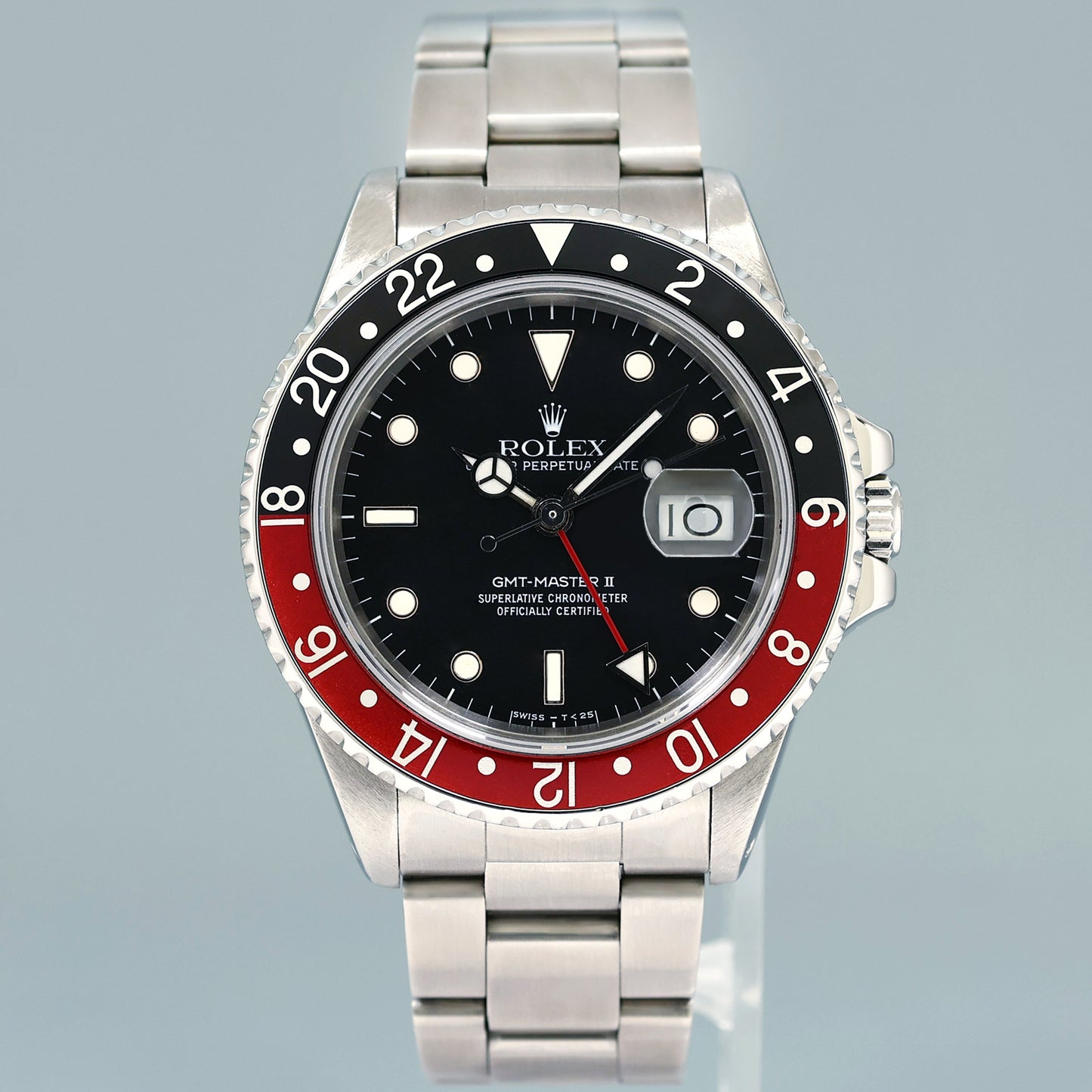 Rolex GMT-Master II 2 Fat Lady Coke Red Steel 16760 40mm Watch Box