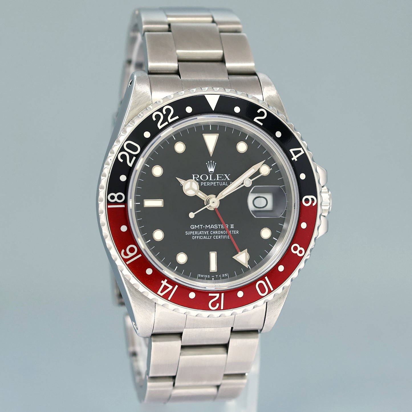Rolex GMT-Master II 2 Fat Lady Coke Red Steel 16760 40mm Watch Box