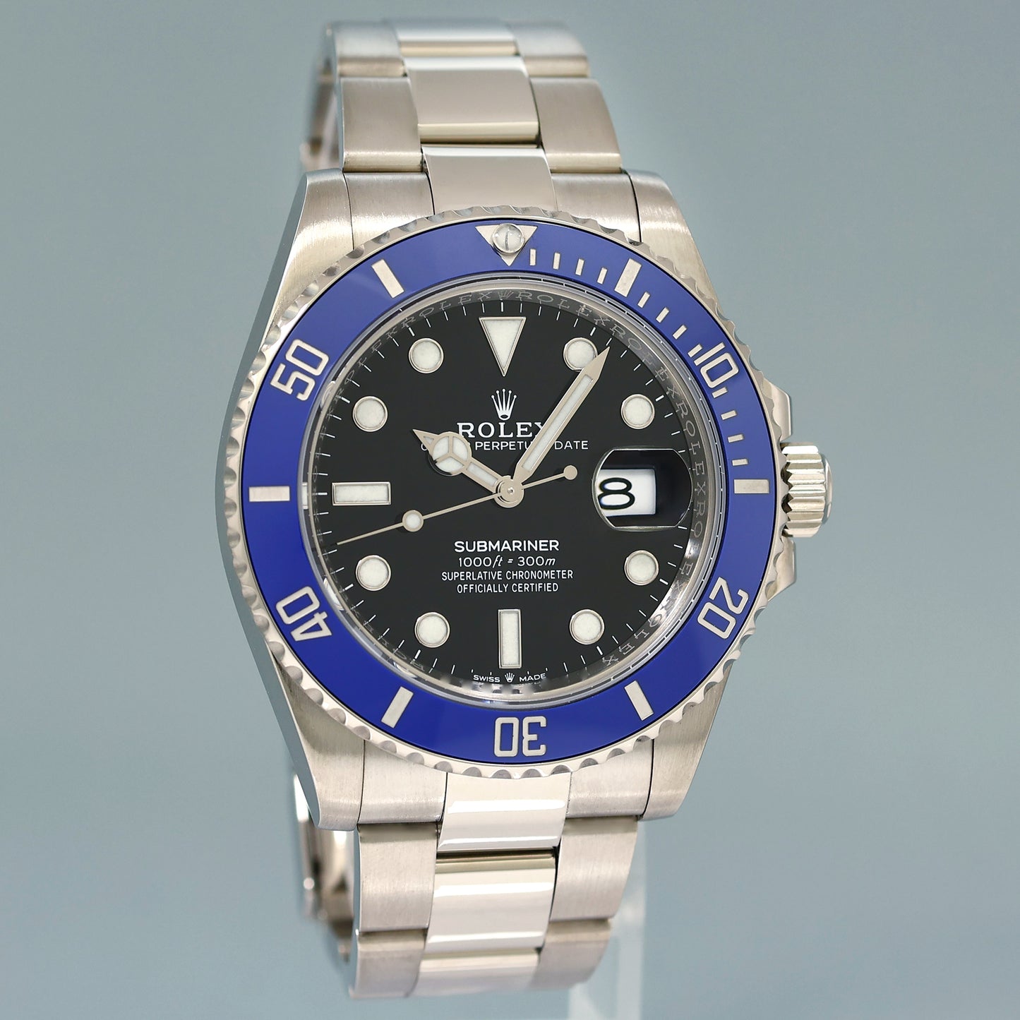 2022 MINT Rolex Submariner Blue Smurf 126619 White Gold 41mm Watch Box