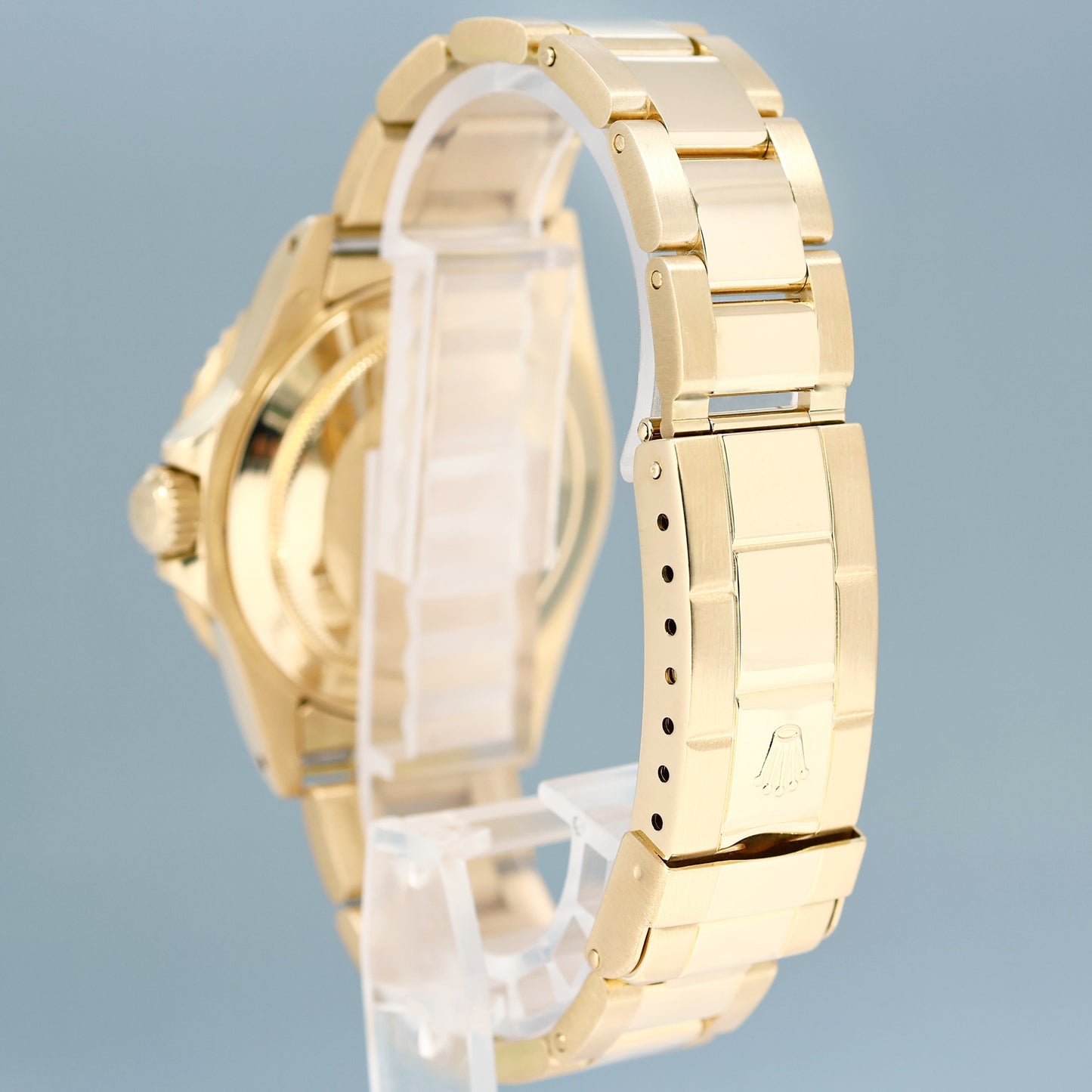 Rolex 16618 Submariner Yellow Gold Blue Champagne Serti Diamond 40mm Watch Box