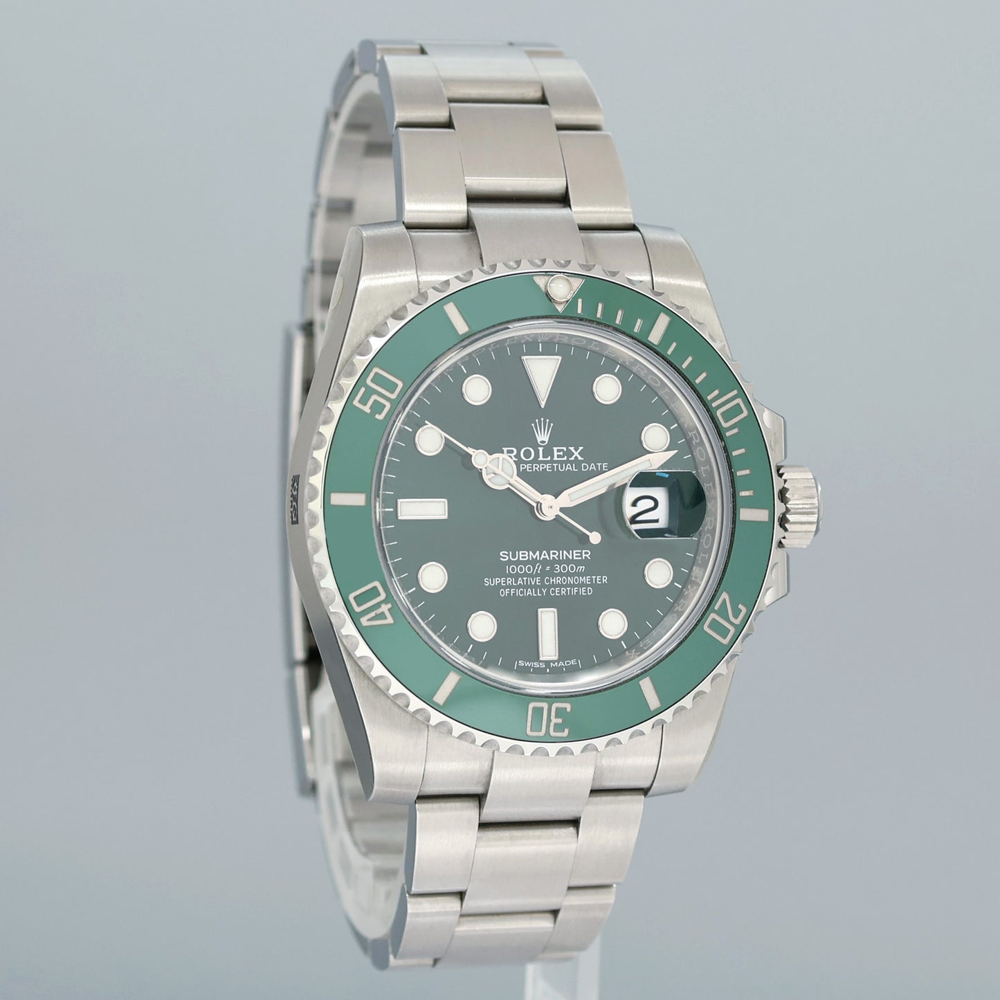 2020 NEW STICKERS PAPERS Rolex Submariner Hulk 116610LV Green 40mm Ceramic Watch