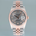 MINT Rolex DateJust Jubilee Two Tone Rose Gold Steel Silver Diamond 116231 Watch