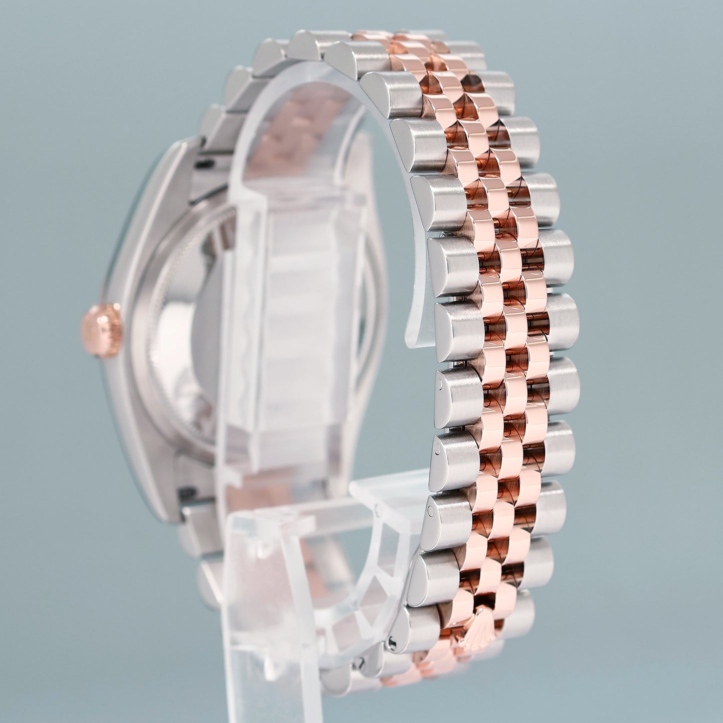 MINT Rolex DateJust Jubilee Two Tone Rose Gold Steel Silver Diamond 116231 Watch