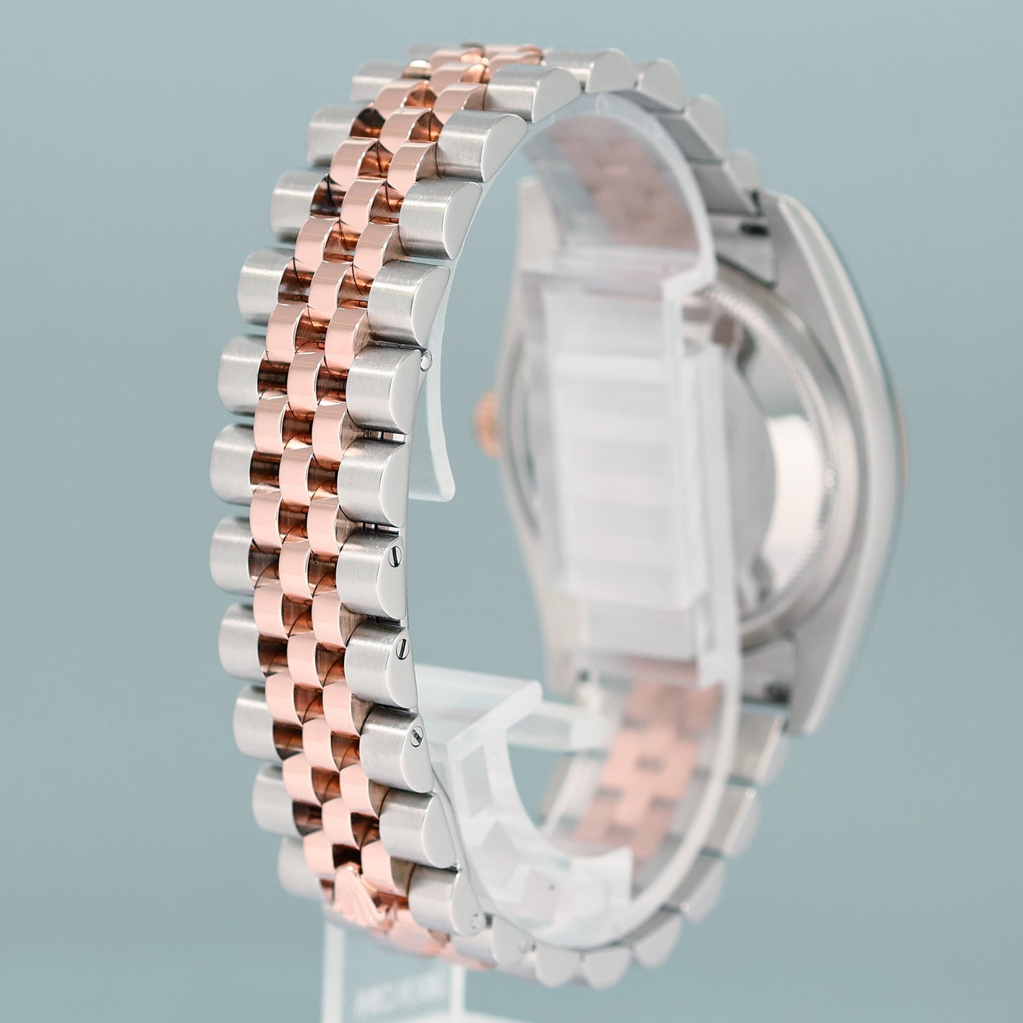 MINT Rolex DateJust Jubilee Two Tone Rose Gold Steel Silver Diamond 116231 Watch