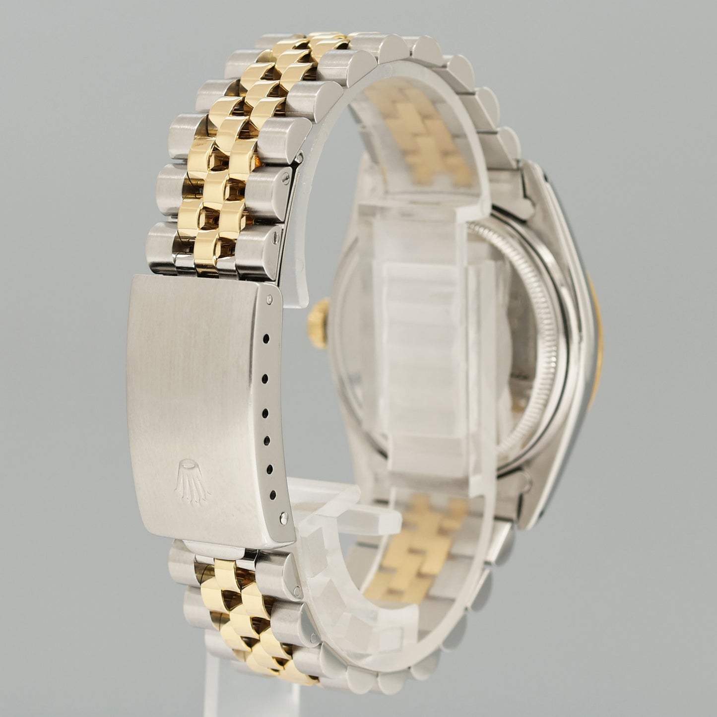 Rolex DateJust 36mm White Roman 16013 Two Tone Yellow Gold Steel Jubilee Watch Box