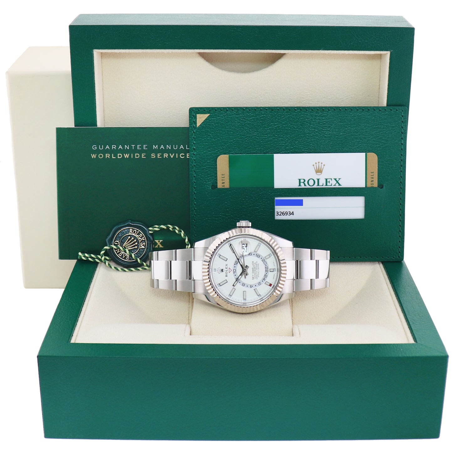 MINT PAPERS Rolex White Sky-Dweller White Gold 42mm 326934 Watch Box