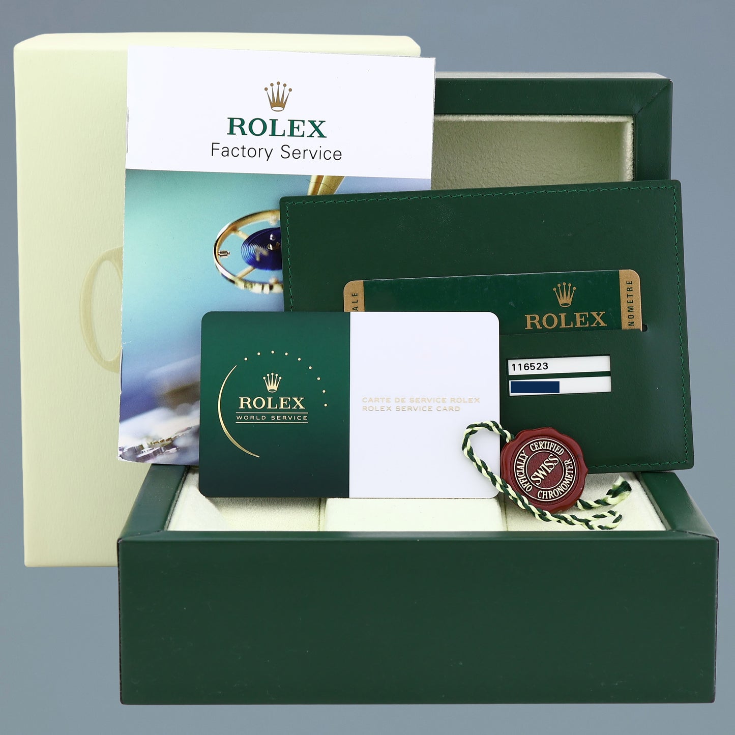 2025 RSC PAPERS Rolex Daytona 116523 Blue Arabic Red Steel Yellow Gold Two Tone Watch