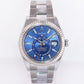 2021 NEW PAPERS Rolex Sky-Dweller Stainless White Gold Blue 326934 42mm Watch