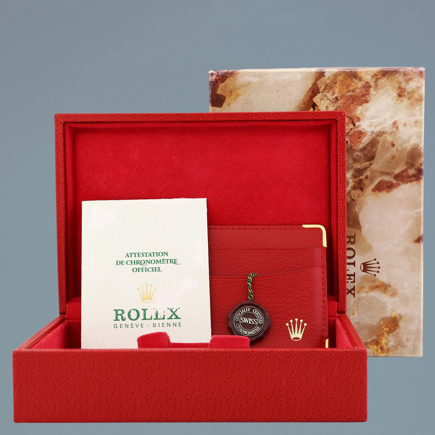 PAPERS Ladies Rolex DateJust President 26mm 6927 Yellow Gold Bark Diamond MOP Watch