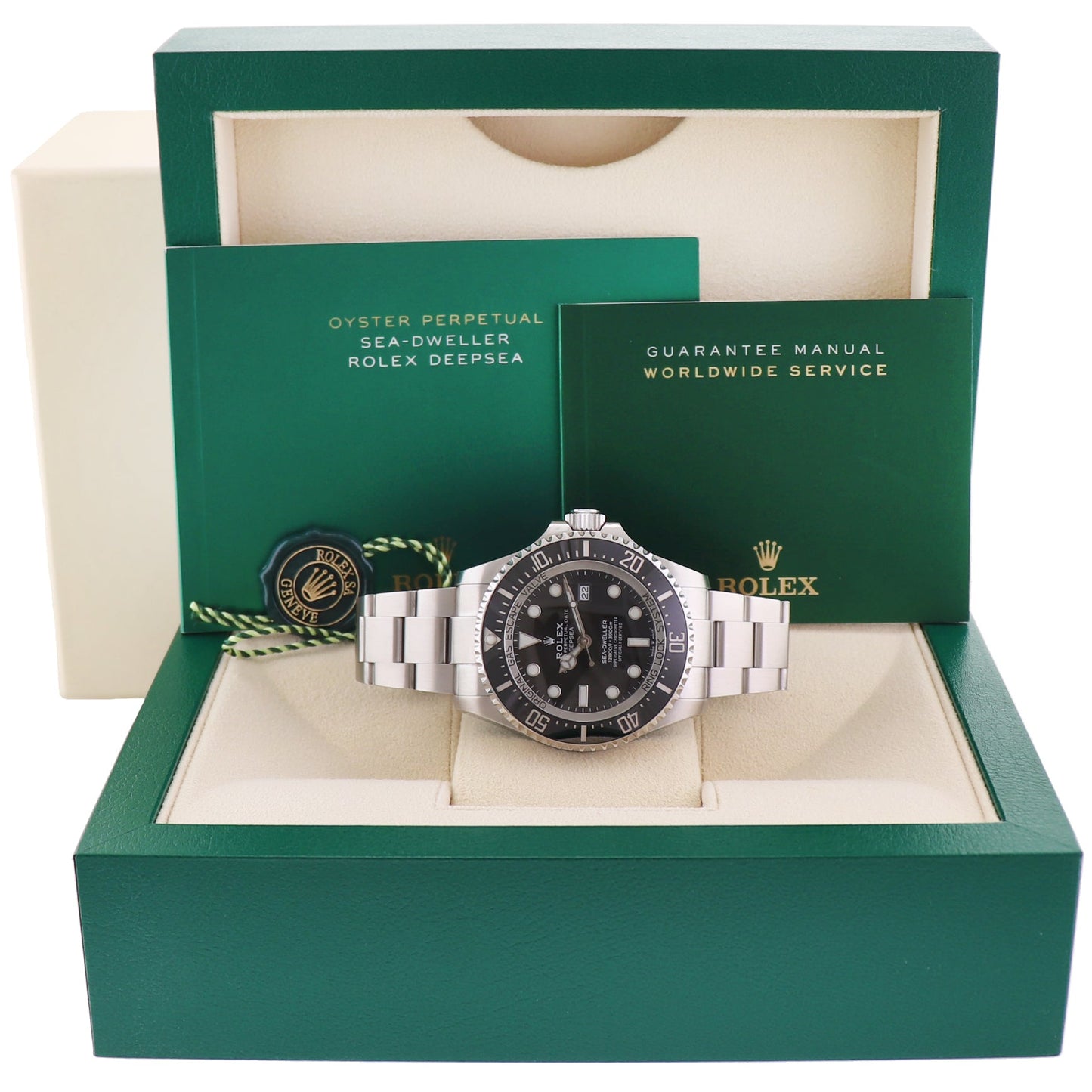 MINT 2021 Rolex Sea-Dweller Deepsea Black 126660 44mm Steel Watch Box