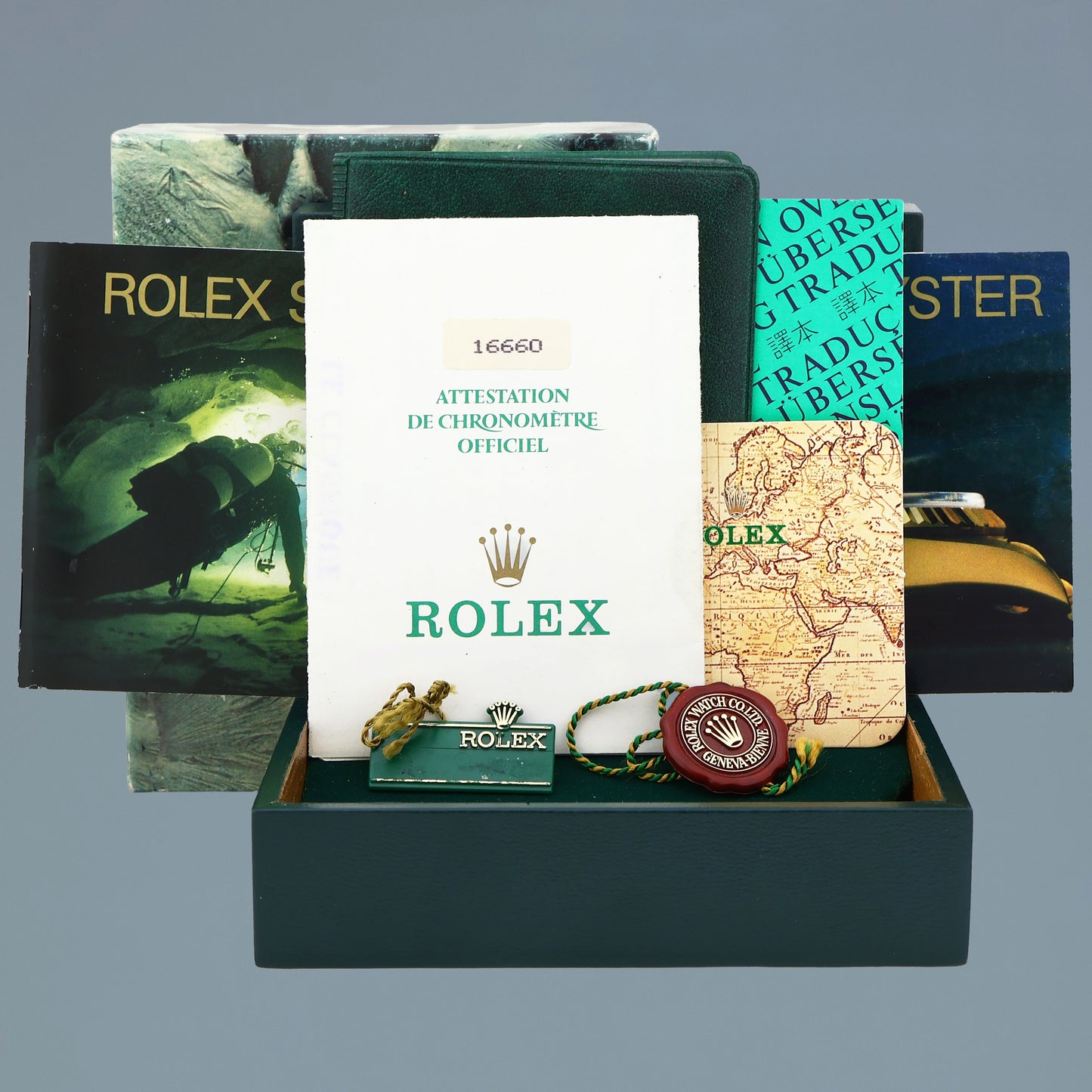 1988 PAPERS Rolex Sea-Dweller Steel Tritium 16660 Date 40mm Watch Box