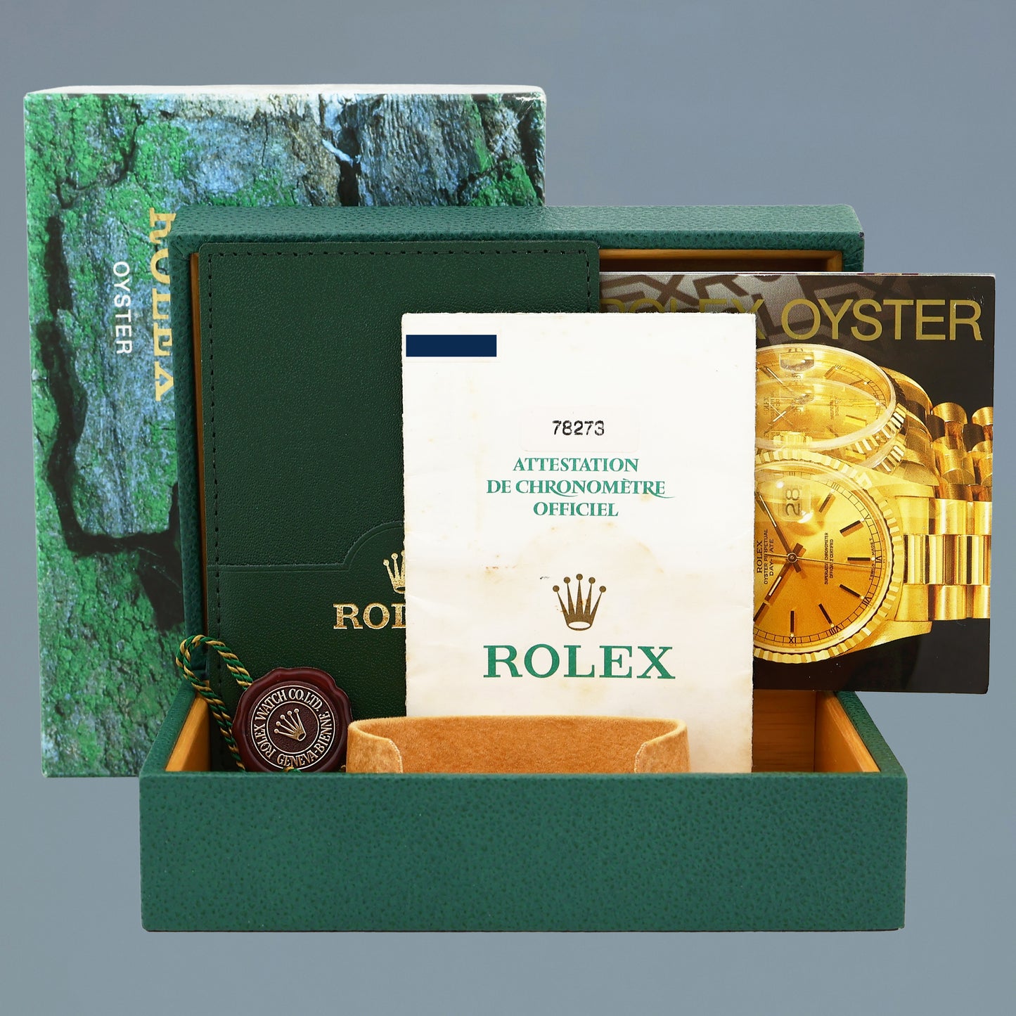 2003 PAPERS MINT Ladies Rolex 78273 Two Tone 31mm Champagne Stick Oyster Watch