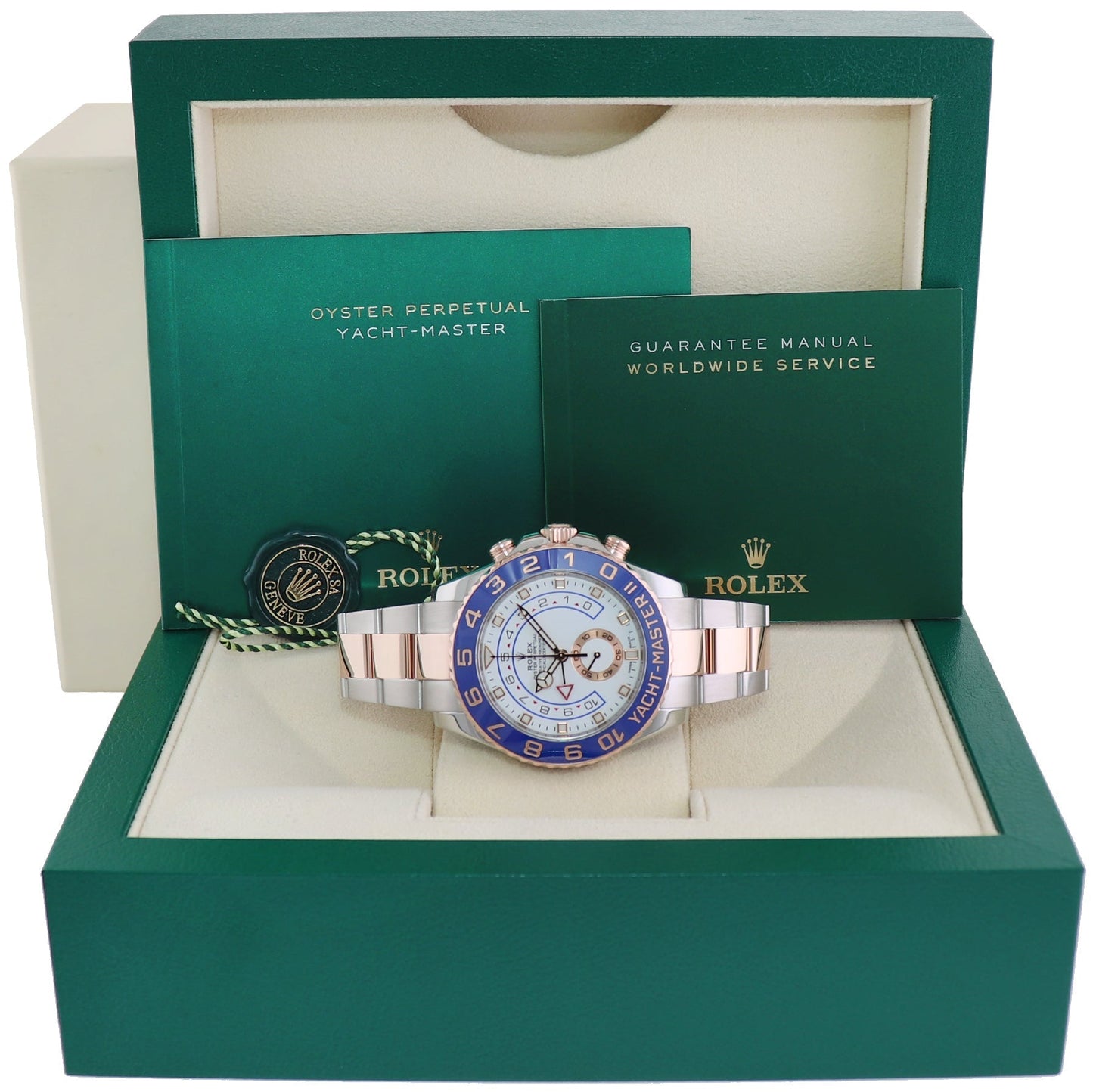MINT 2021 Rolex Yacht-Master II 116681 Steel Everose Gold Mercedes Hands Watch Box