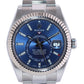 MINT 2022 Rolex Sky-Dweller Stainless White Gold Blue 326934 42mm Watch Box