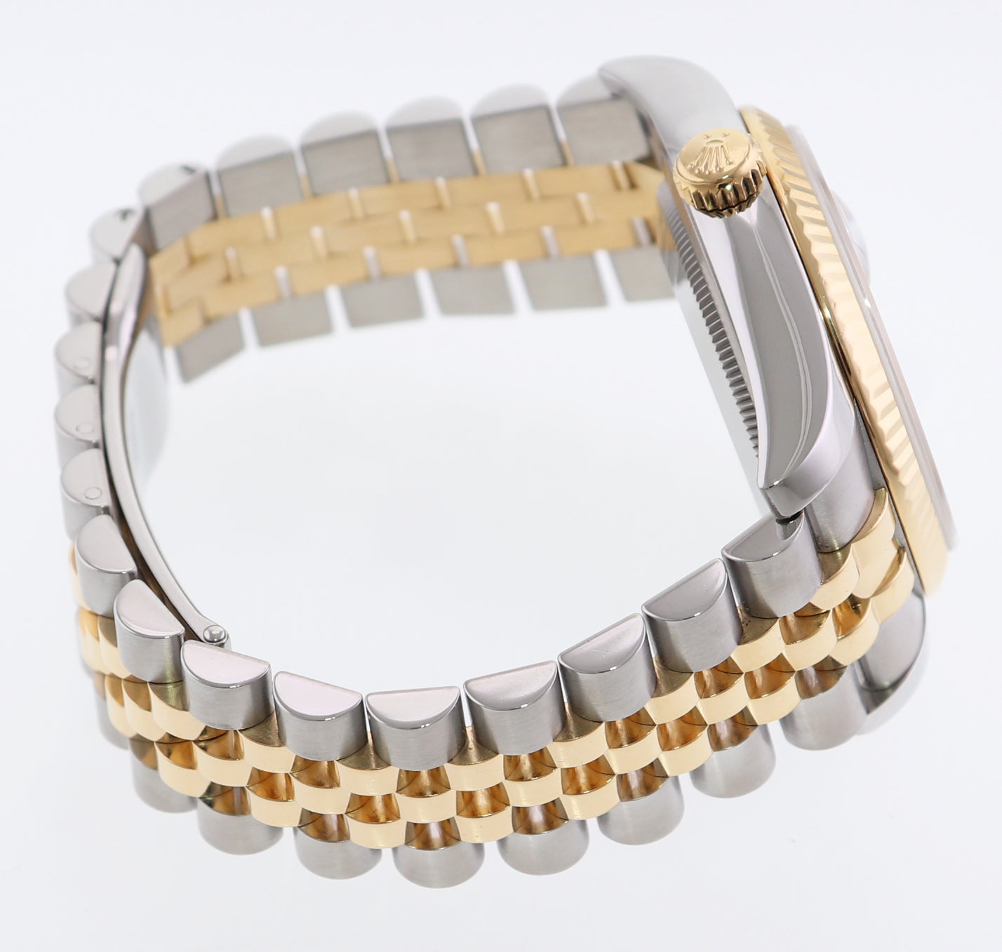 2015 MINT Rolex DateJust Jubilee Two Tone Gold Steel White Stick 36mm 116233 Watch