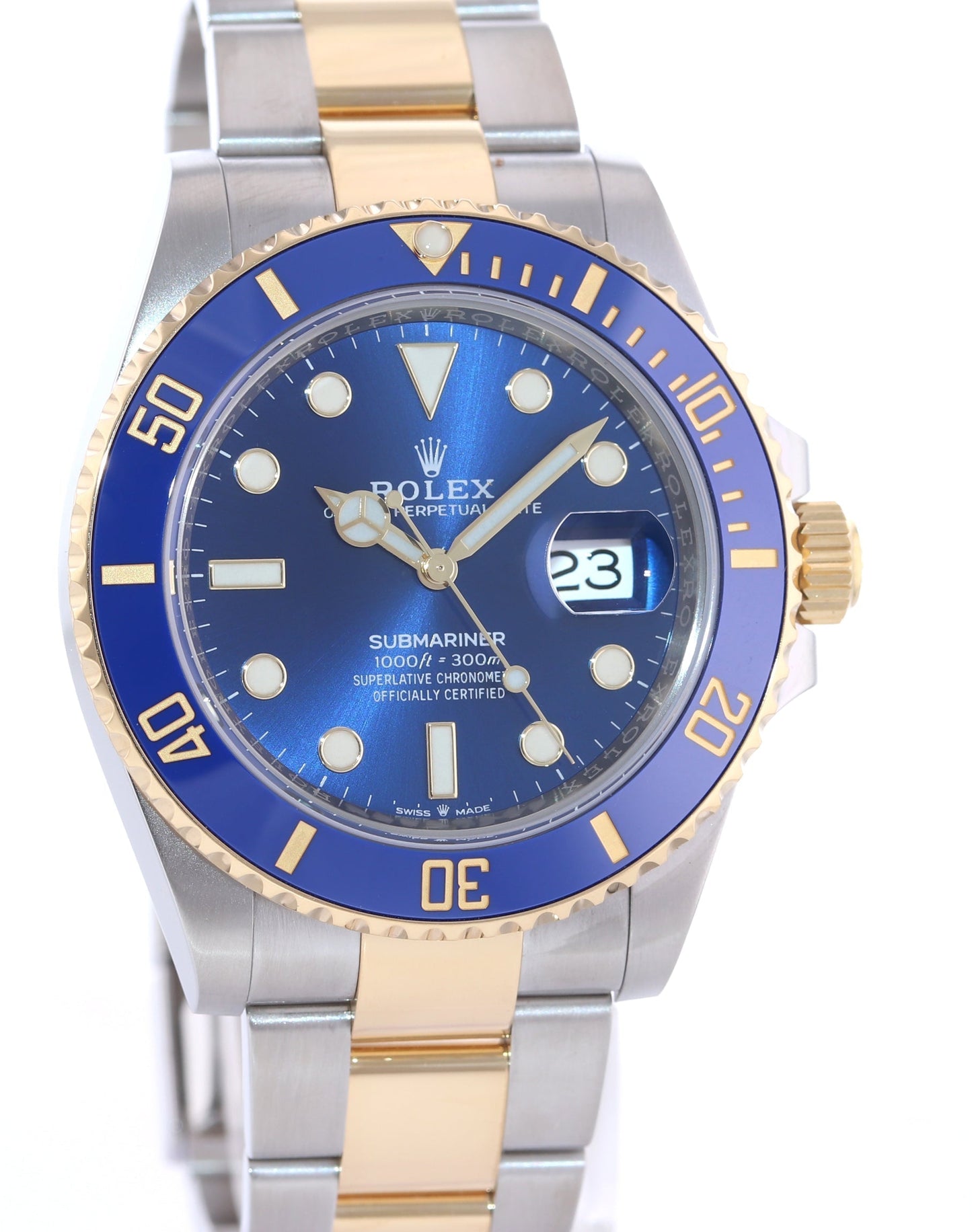 2022 MINT Rolex Submariner 126613LB Blue Two Tone Gold Steel 41mm Watch Box