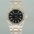 MINT Audemars Piguet Royal Oak Black 39mm Steel 15300ST Date Watch Box
