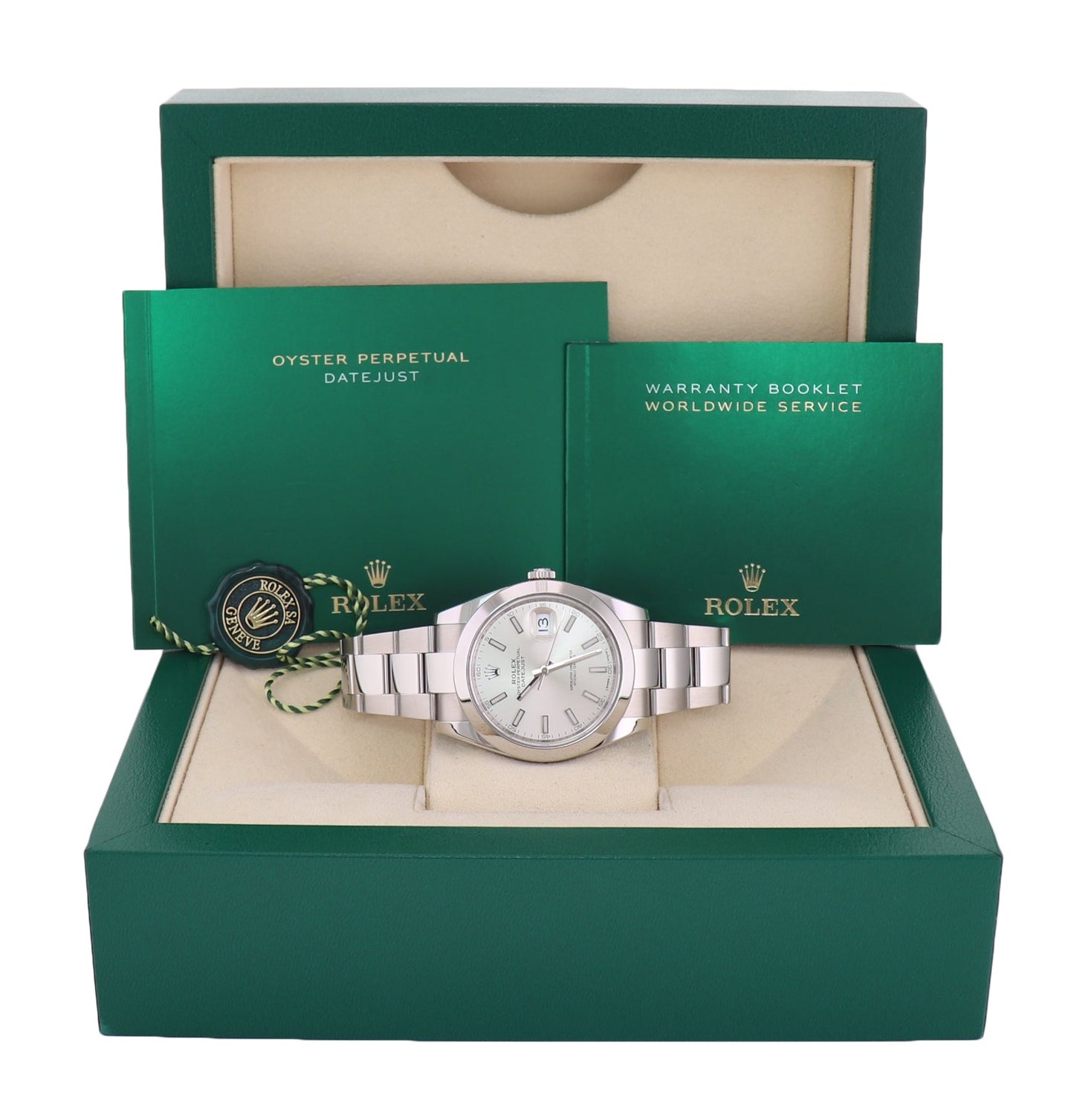 2020 MINT Rolex DateJust 41 Steel 126300 Silver Dial Oyster 41mm Watch Box
