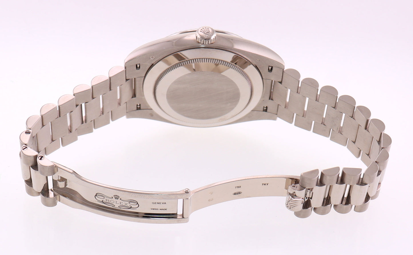 MINT 2020 Rolex Day Date 40 White Gold President Grey Tapestry 228239 Watch Box
