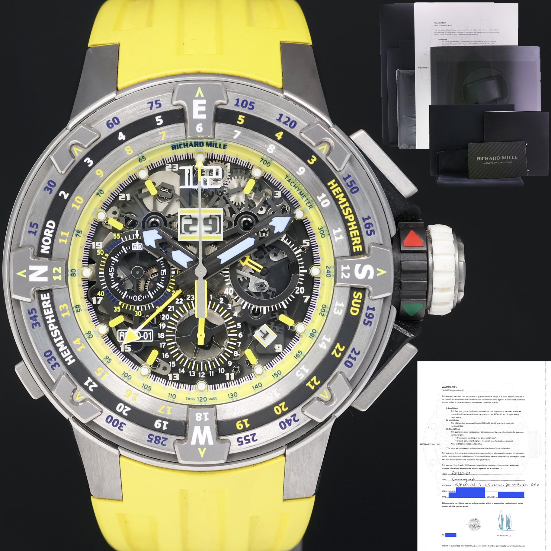 NEW PAPERS Richard Mille RM 60 St. Barths Titanium Yellow Rubber