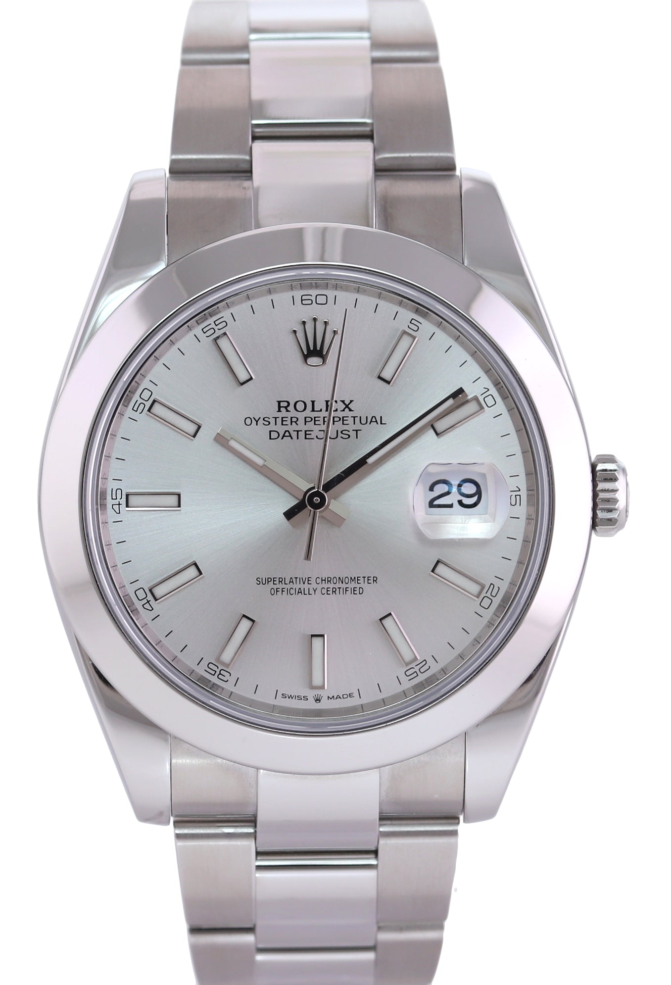 2023 NEW PAPERS Rolex DateJust 41 Steel 126300 Silver Dial Oyster 41mm Watch Box
