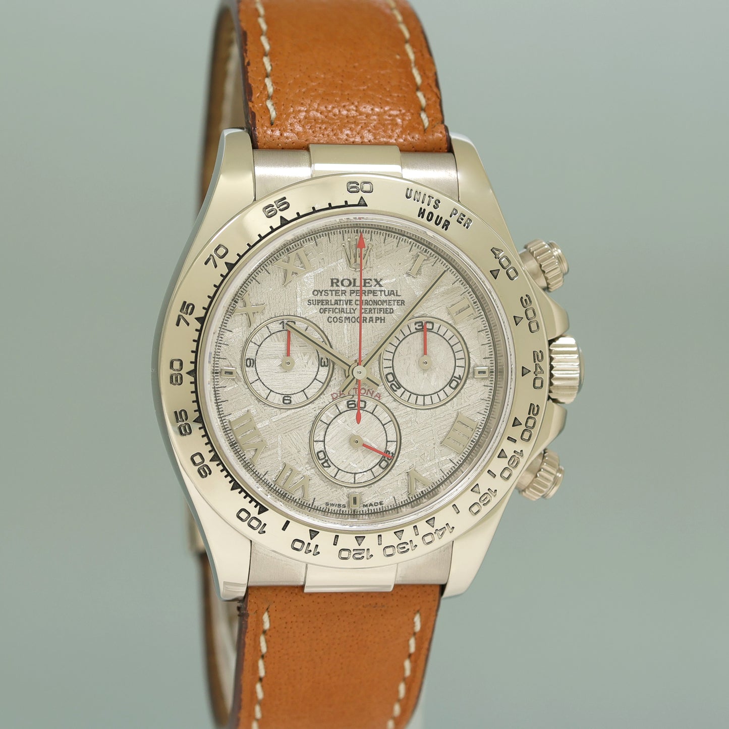 MINT Rolex Daytona White Gold 116519 Meteorite Roman Leather 40mm Watch Box