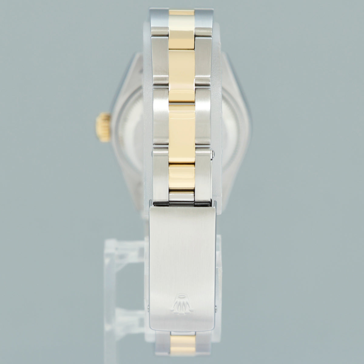 MINT Ladies Rolex DateJust 26mm 69163 Two Tone Yellow Gold Oyster Champagne Dial Watch Box